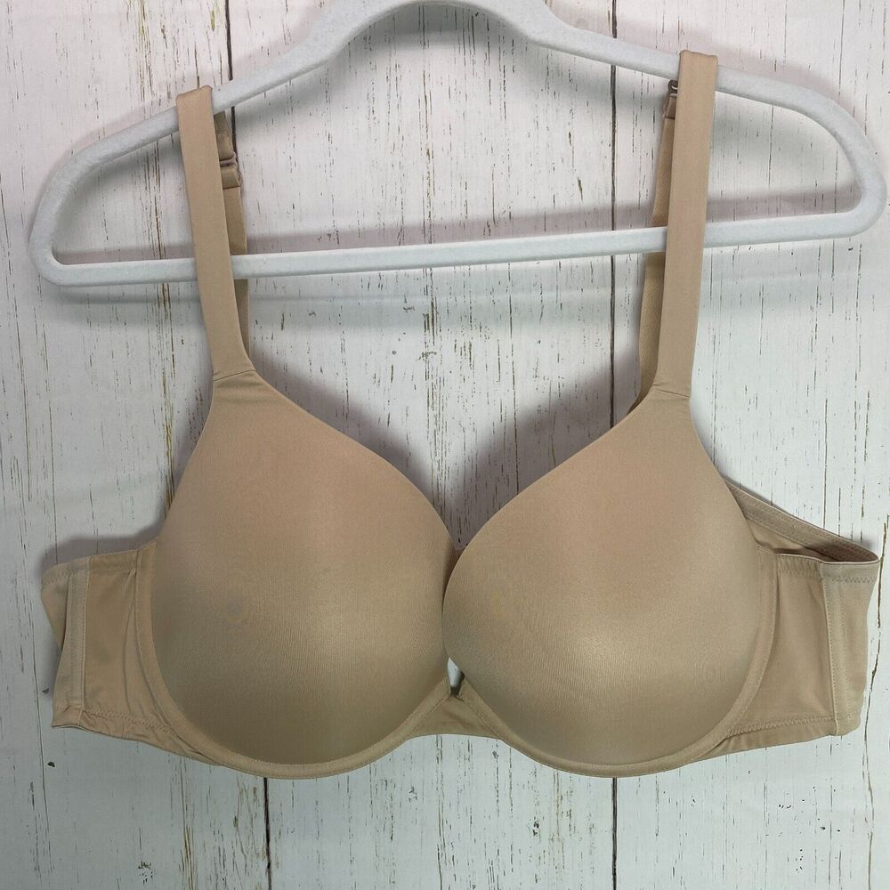 Cacique by Lane Bryant Womens Boost Plunge Underwire Beige Tan Bra Size 44C
